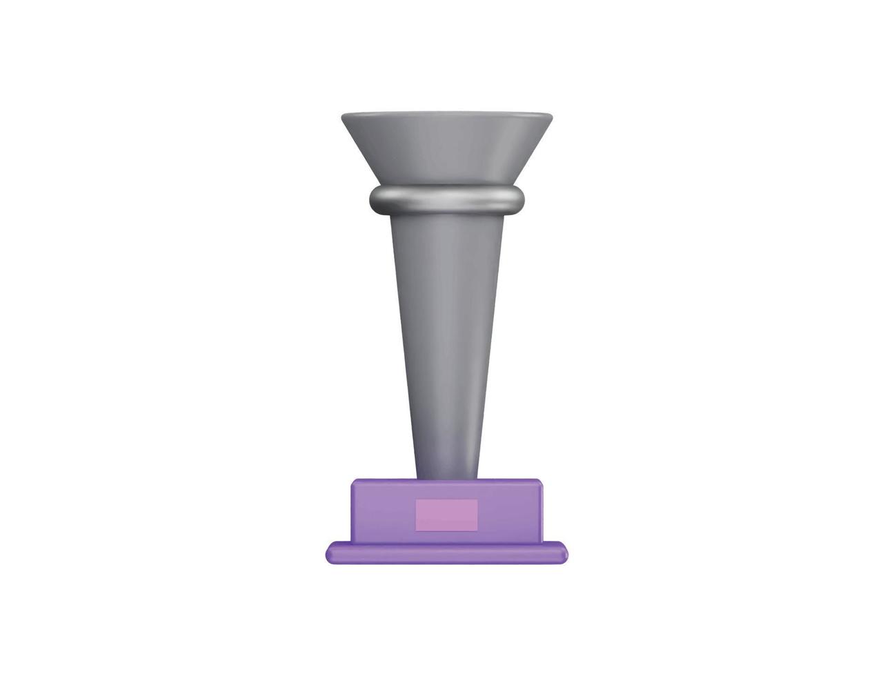 kampioen trofee met 3d vector icoon tekenfilm minimaal stijl