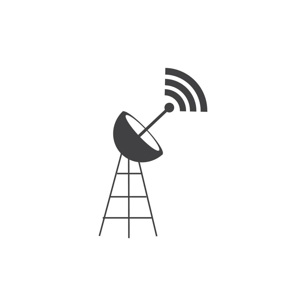 satelliet icoon, transmissie vector illustratie