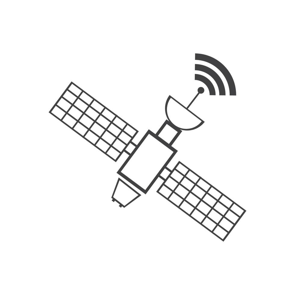 satelliet icoon, transmissie vector illustratie