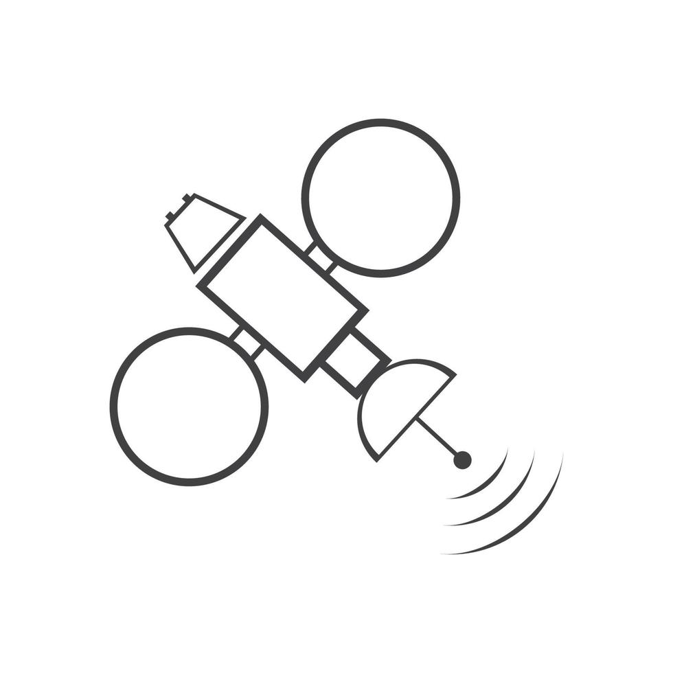 satelliet icoon, transmissie vector illustratie