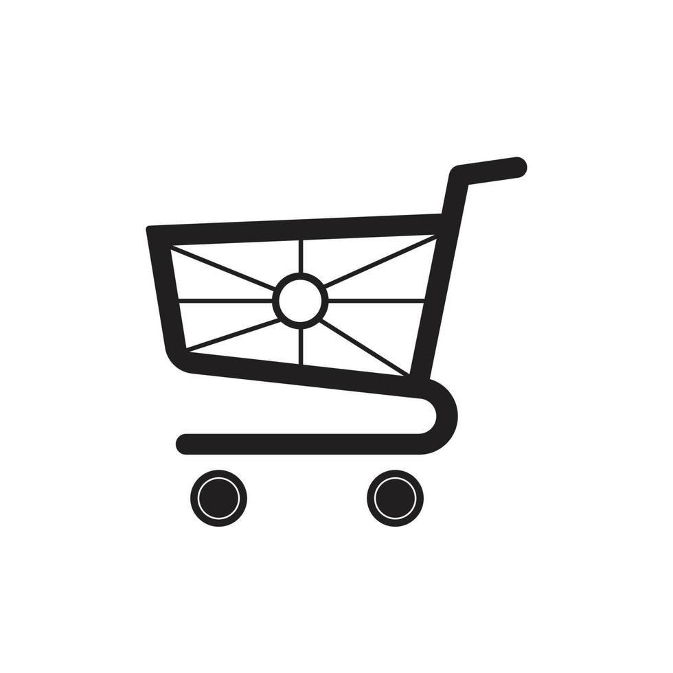 boodschappen doen kar vector icoon illustratie ontwerp sjabloon