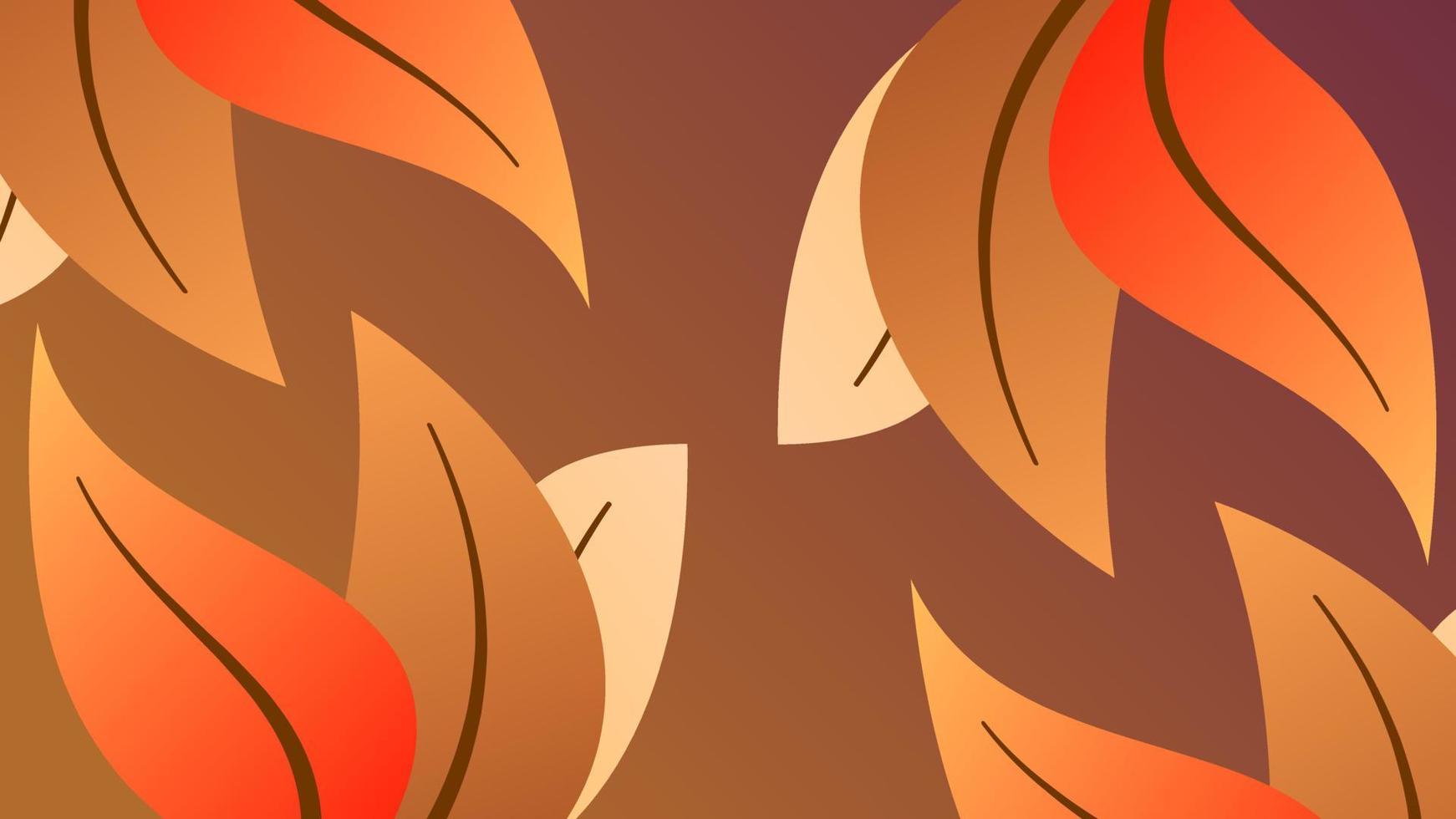 bruin oranje herfst abstract poster. modieus hedendaags kunst met herfst bladeren. vector illustratie