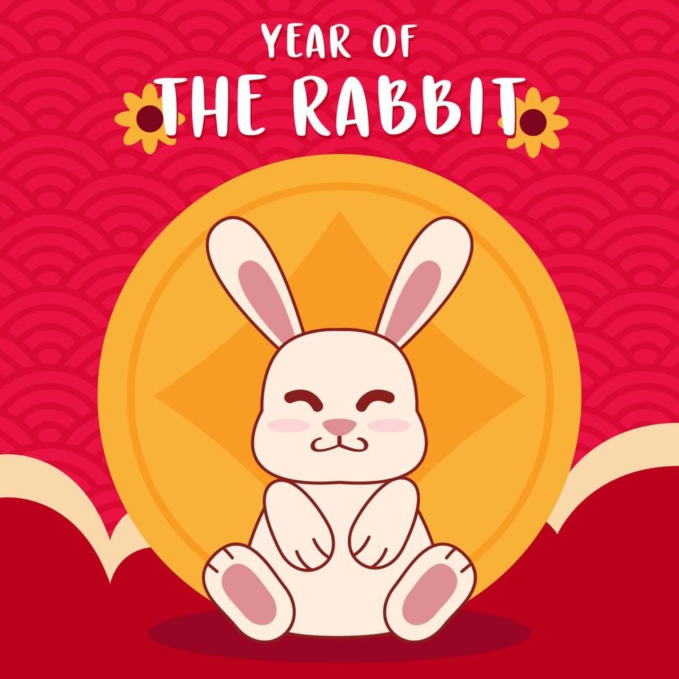 jaar van de konijn vector illustratie