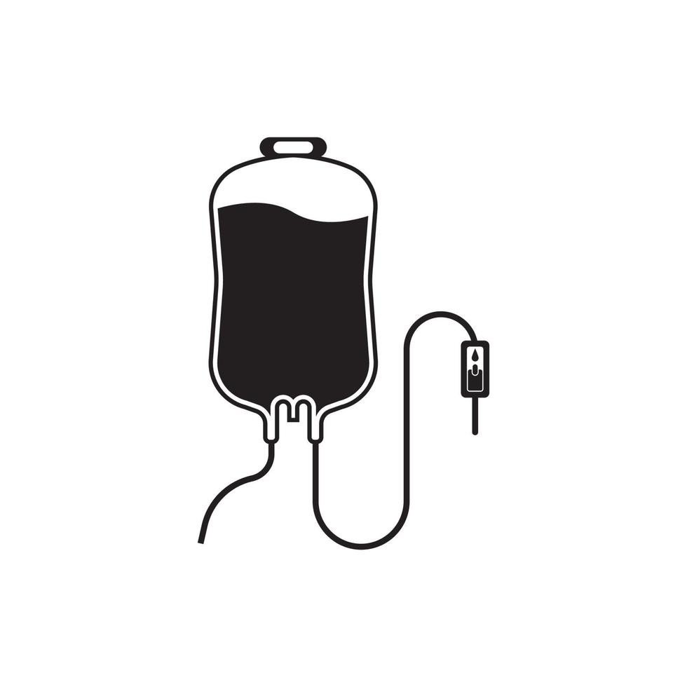 infusie icoon logo vector ontwerp sjabloon