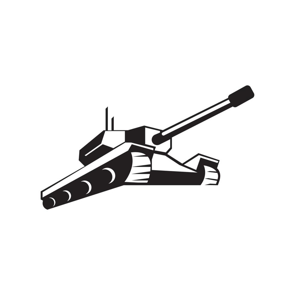 strijd tank icoon logo vector ontwerp sjabloon
