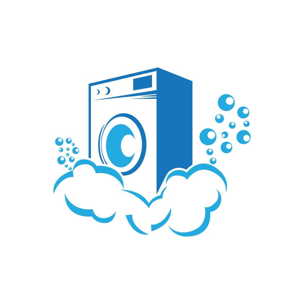 het wassen machine of wasserij icoon. vector illustratie sjabloon ontwerp