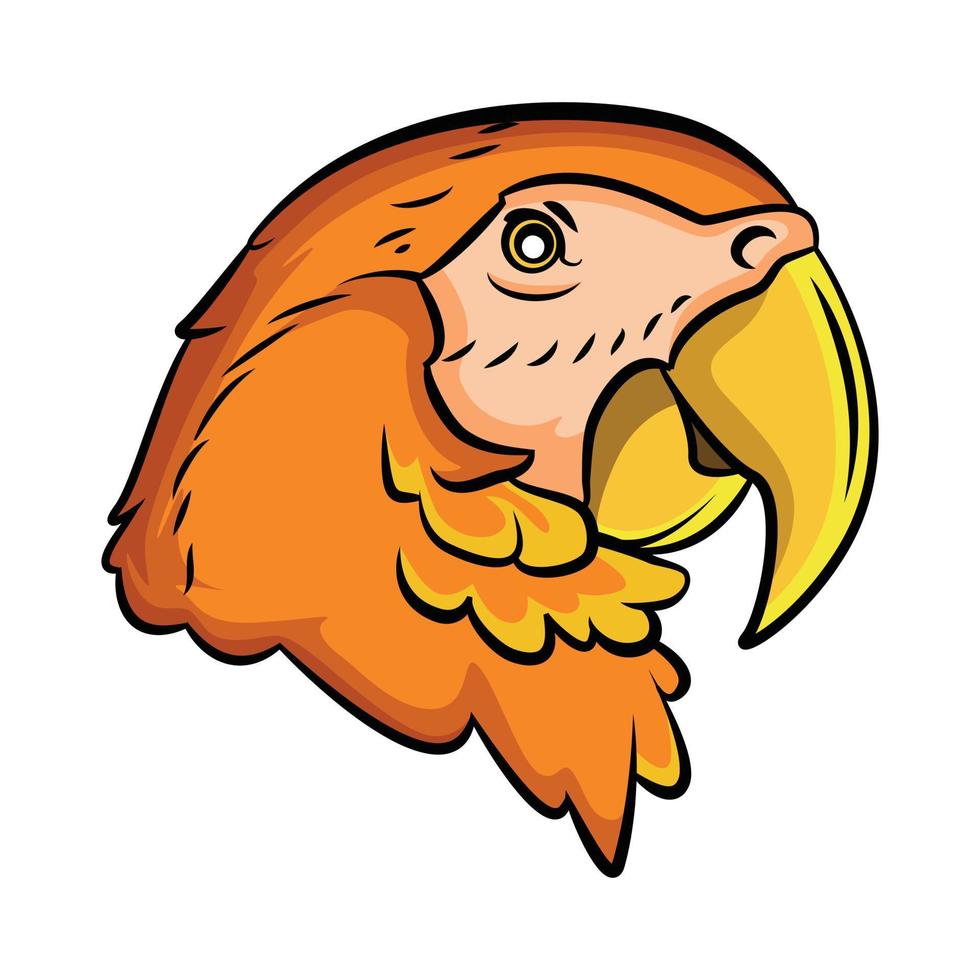 papegaai hoofd illustratie vector