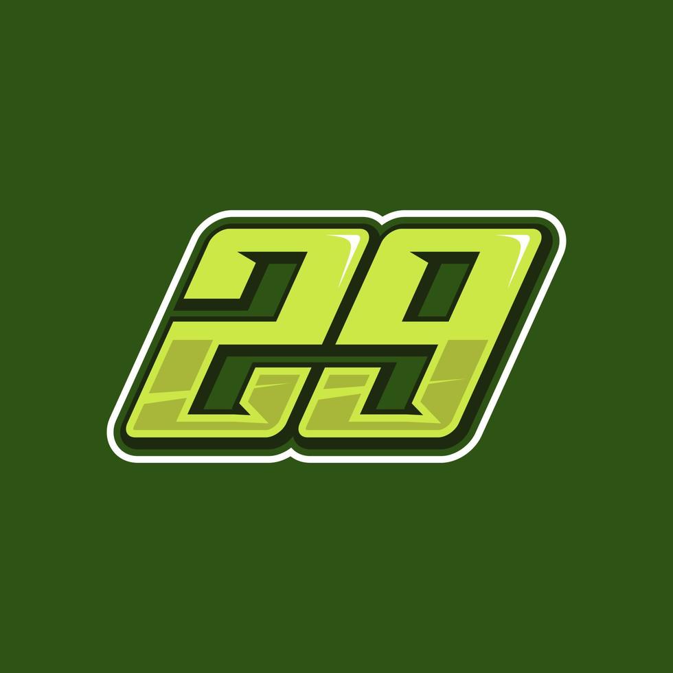 racing aantal 29 logo ontwerp vector