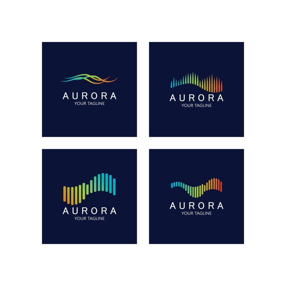 Aurora logo ontwerp icoon illustratie vector sjabloon