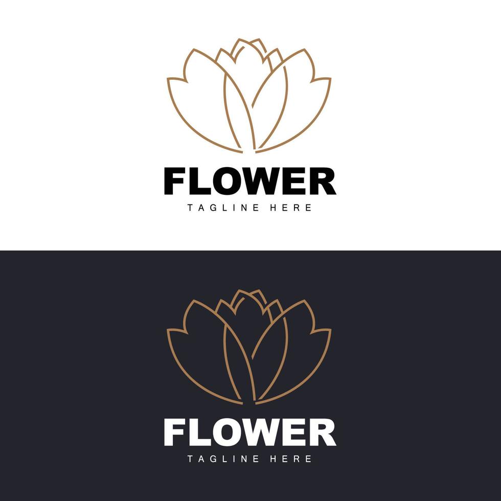 bloem logo, bloem tuin ontwerp met gemakkelijk stijl vector Product merk, schoonheid zorg, natuurlijk