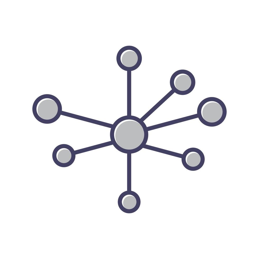 moleculair structuur vector icoon