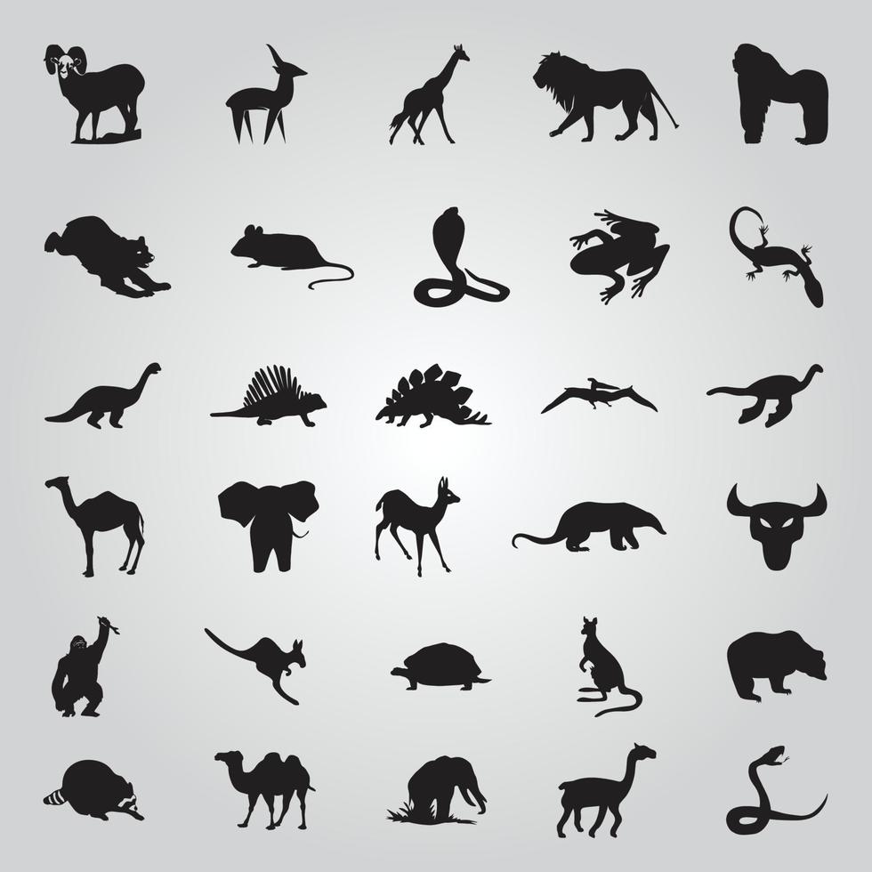 dieren in het wild dier silhouet vrij downloaden vector