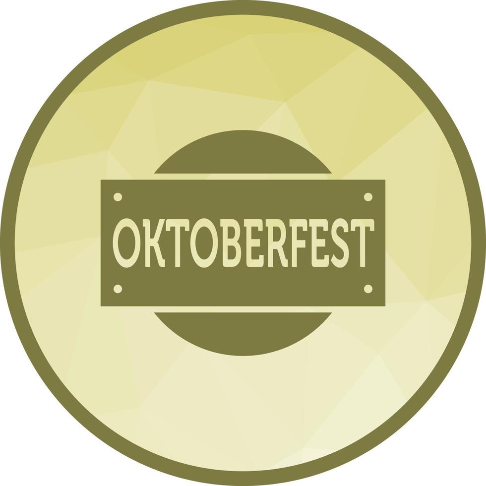 oktoberfeest banier laag poly achtergrond icoon vector