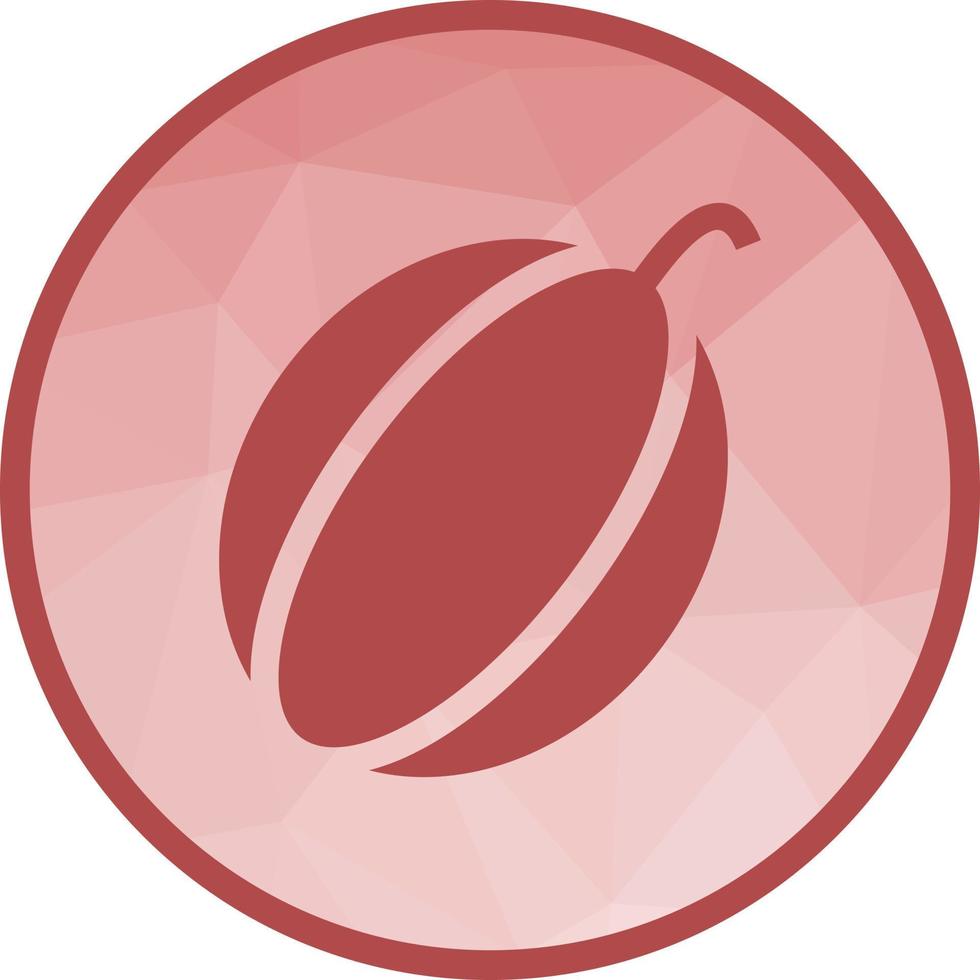 rockmeloen laag poly achtergrond icoon vector