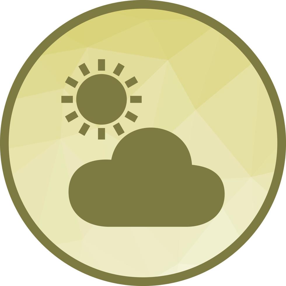 bewolkt weer laag poly achtergrond icoon vector