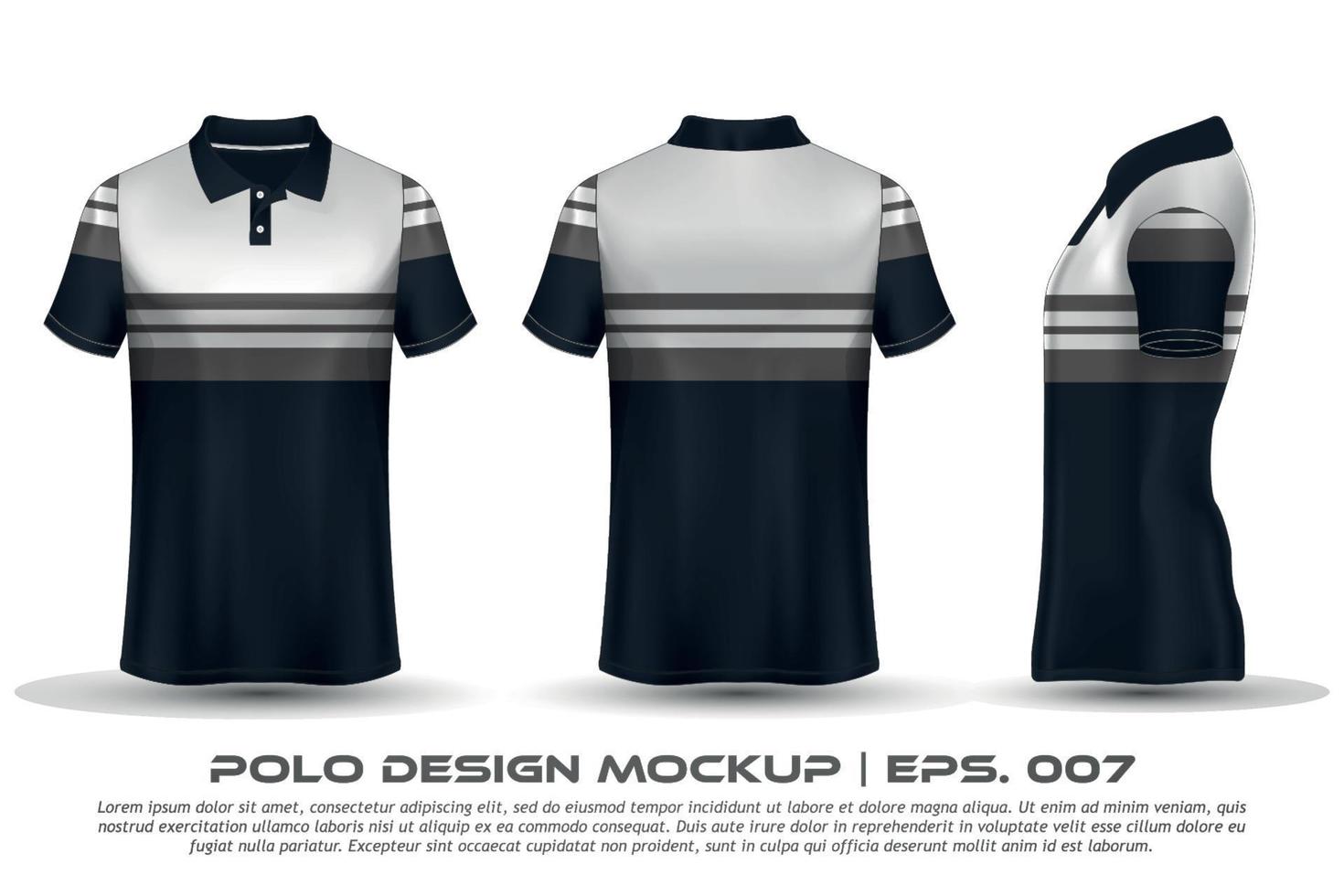 vector polo overhemd mockup ontwerp