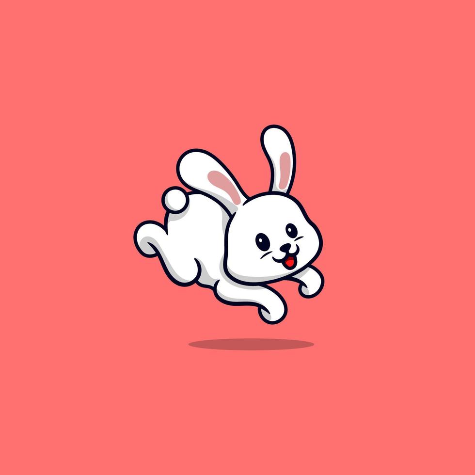 schattig konijn konijn tekenfilm vector
