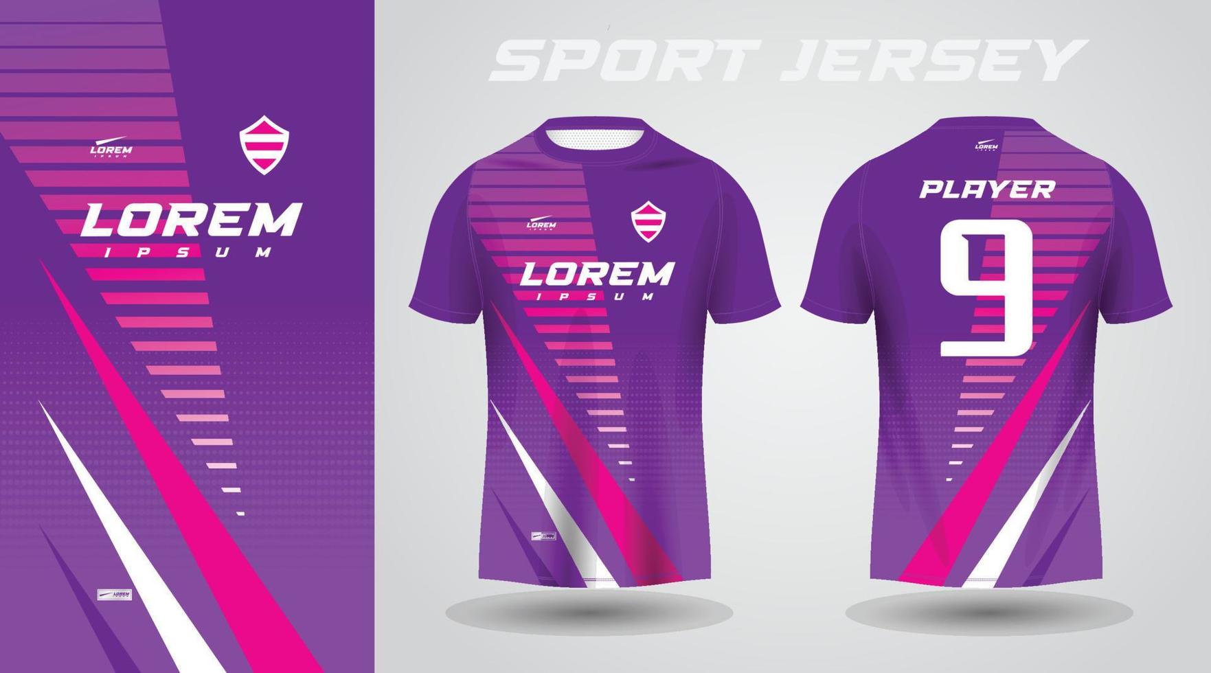 Purper roze sport Jersey ontwerp vector