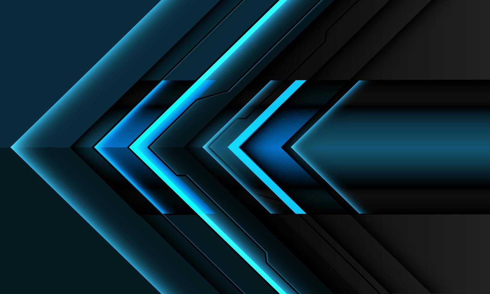 abstract blauw metalen pijl zwart lijn cyber richting ontwerp modern futuristische achtergrond vector