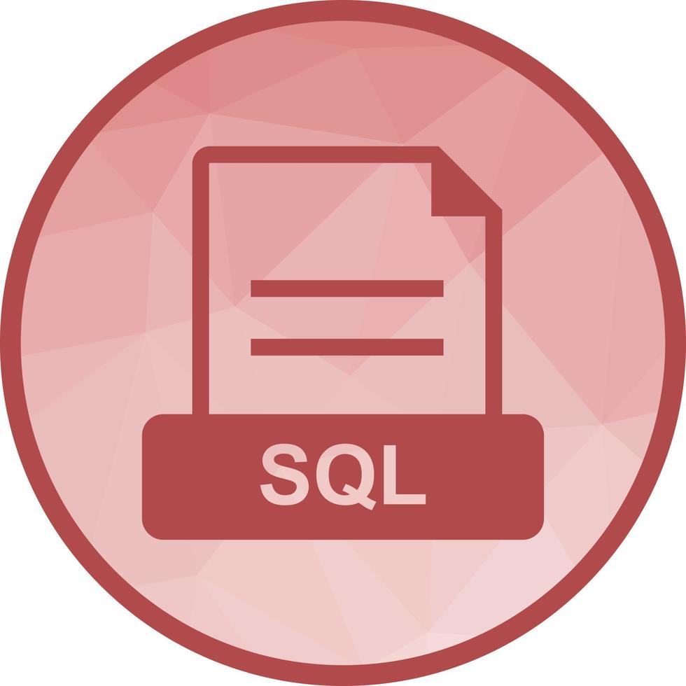 sql laag poly achtergrond icoon vector