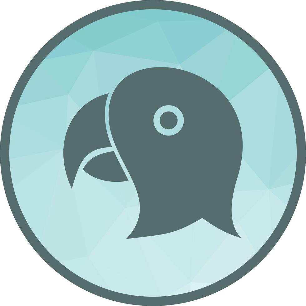 papegaai gezicht laag poly achtergrond icoon vector