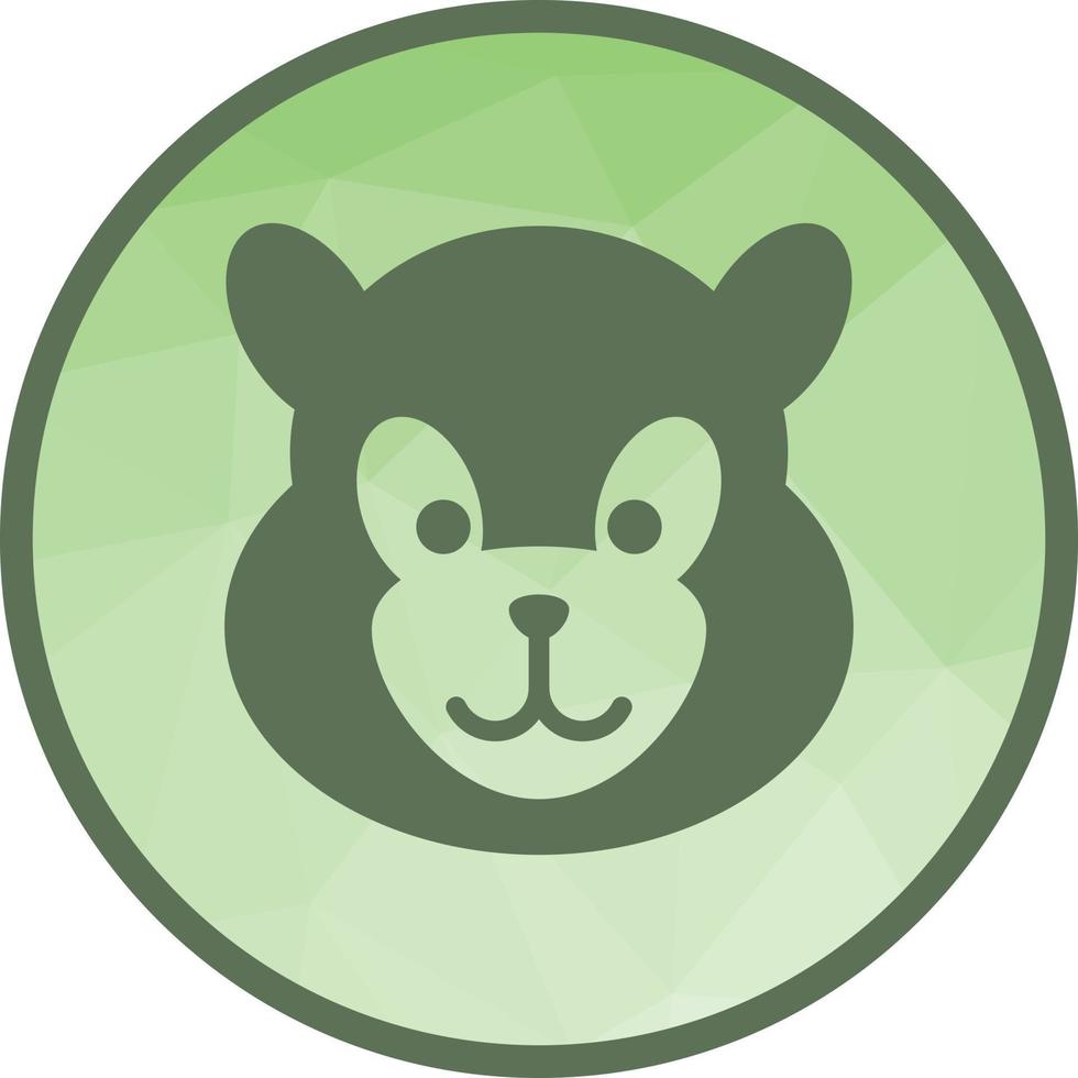 panda gezicht laag poly achtergrond icoon vector
