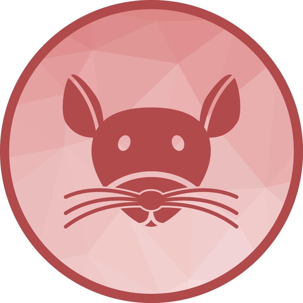 muis gezicht laag poly achtergrond icoon vector