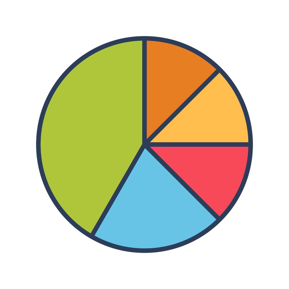 cirkeldiagram vector pictogram