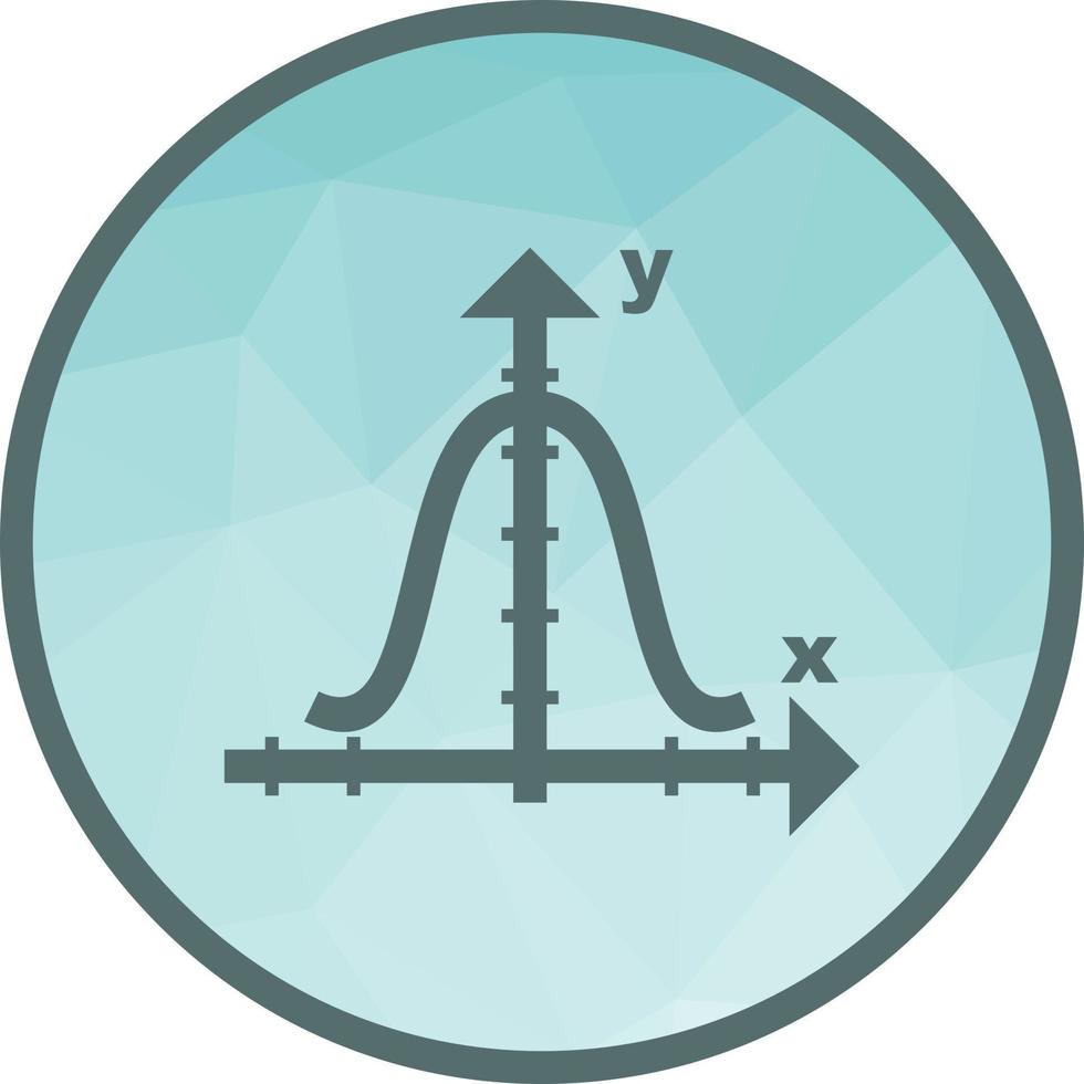 klok vormig diagram laag poly achtergrond icoon vector