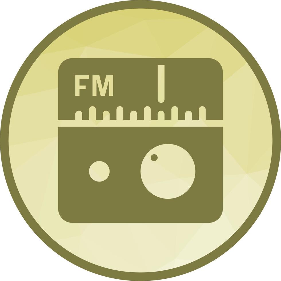 fm radio laag poly achtergrond icoon vector