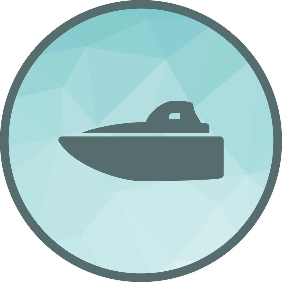 snelheid boot laag poly achtergrond icoon vector