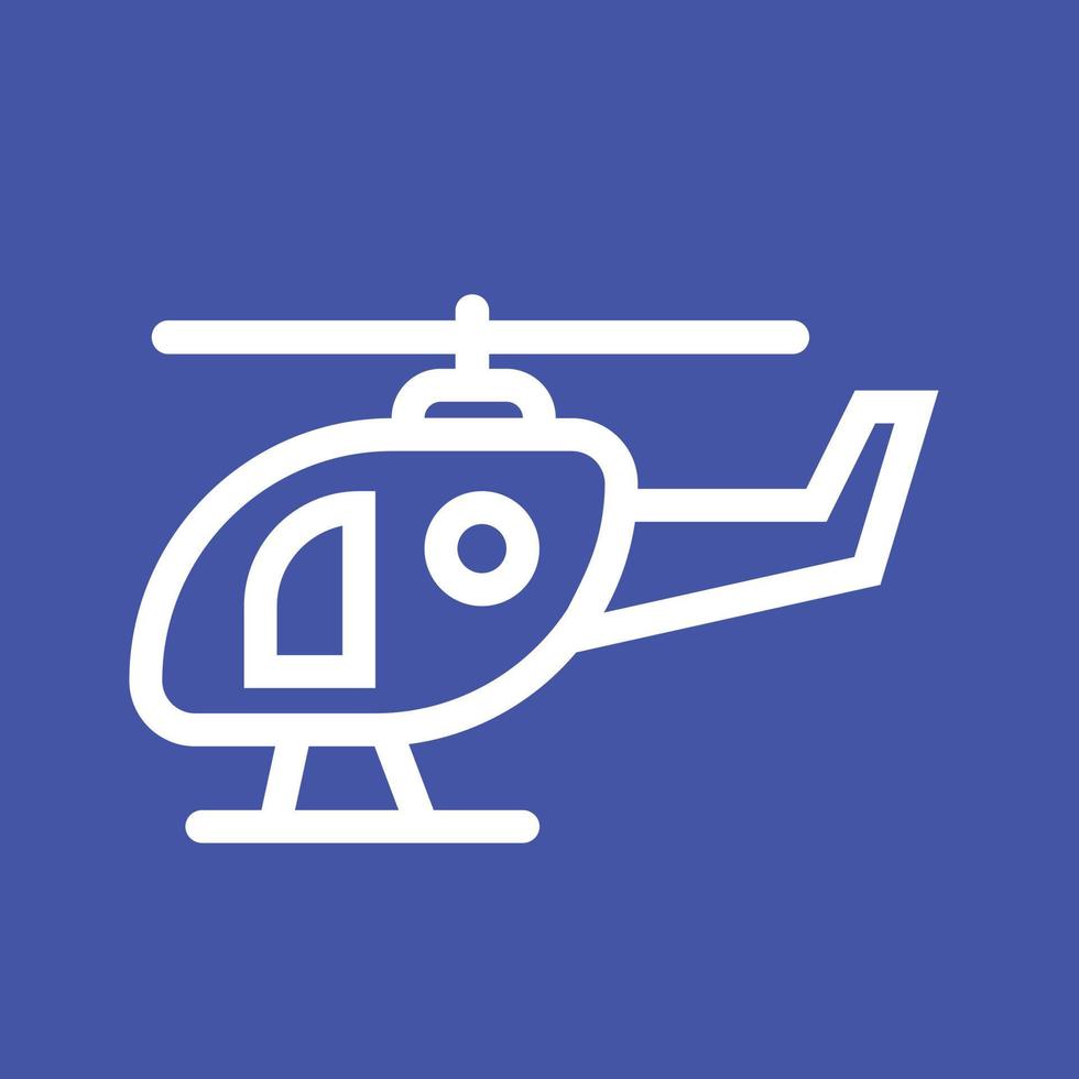 helikopter lijn kleur achtergrond icoon vector