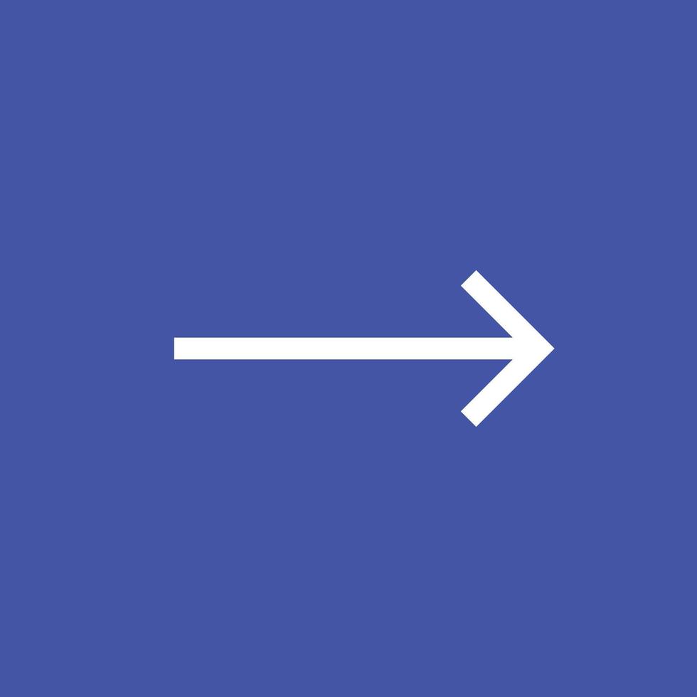 Rechtsaf pijl lijn kleur achtergrond icoon vector