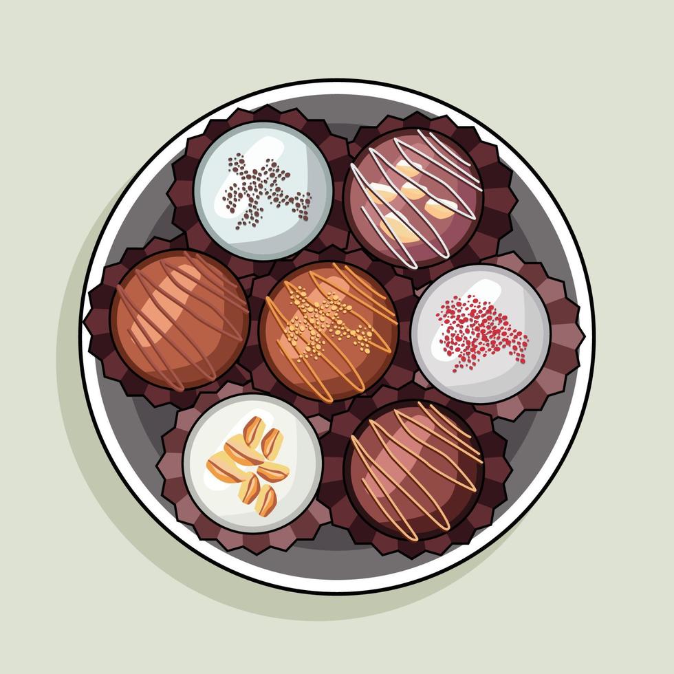 geassorteerd chocola en snoepgoed vector