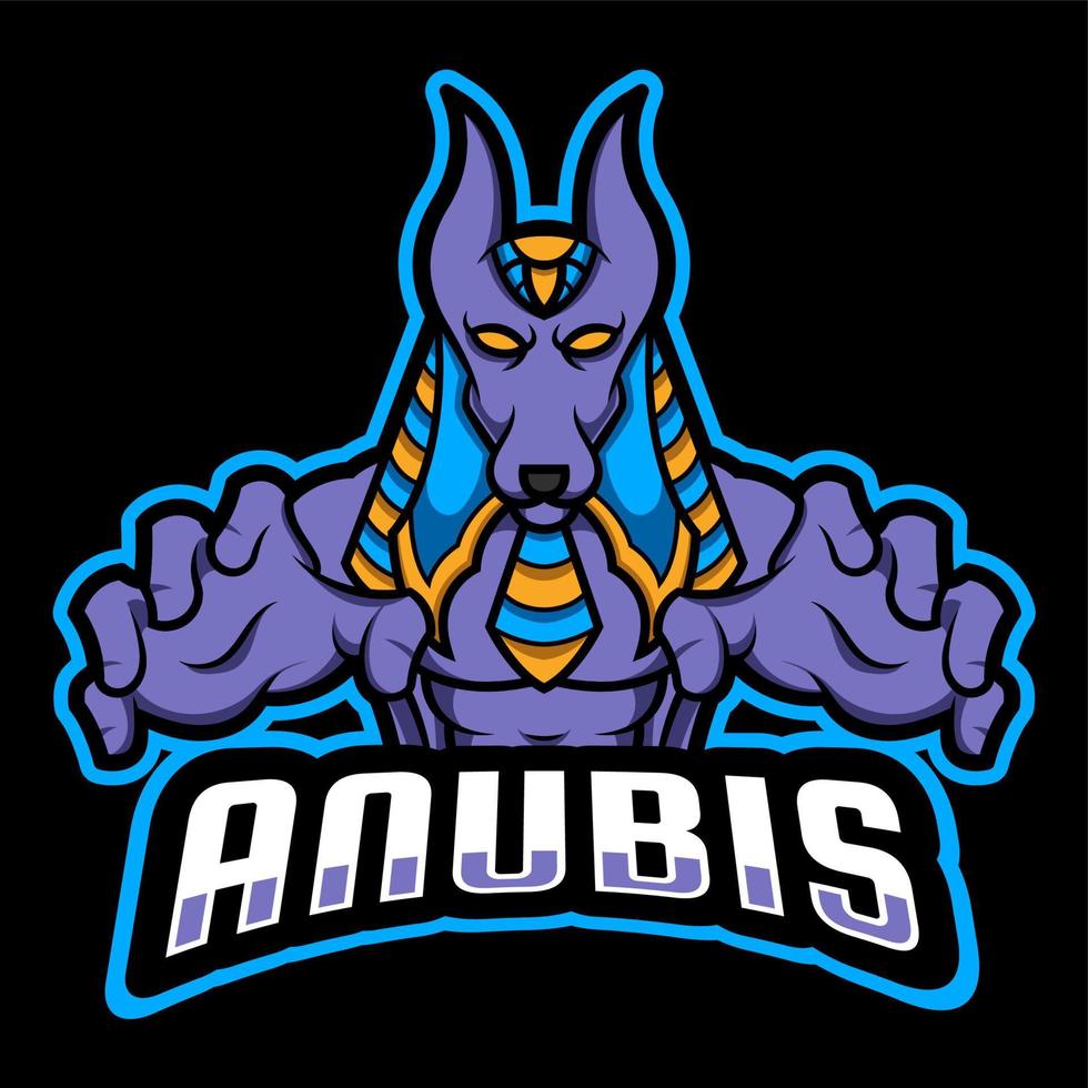 Anubis gaming esport mascotte logo vector
