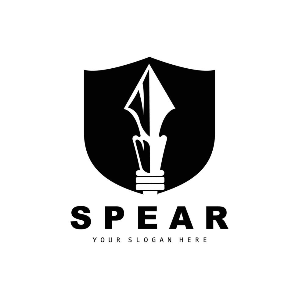 speer logo, jacht- uitrusting ontwerp, pijl oorlog wapen, Product merk vector