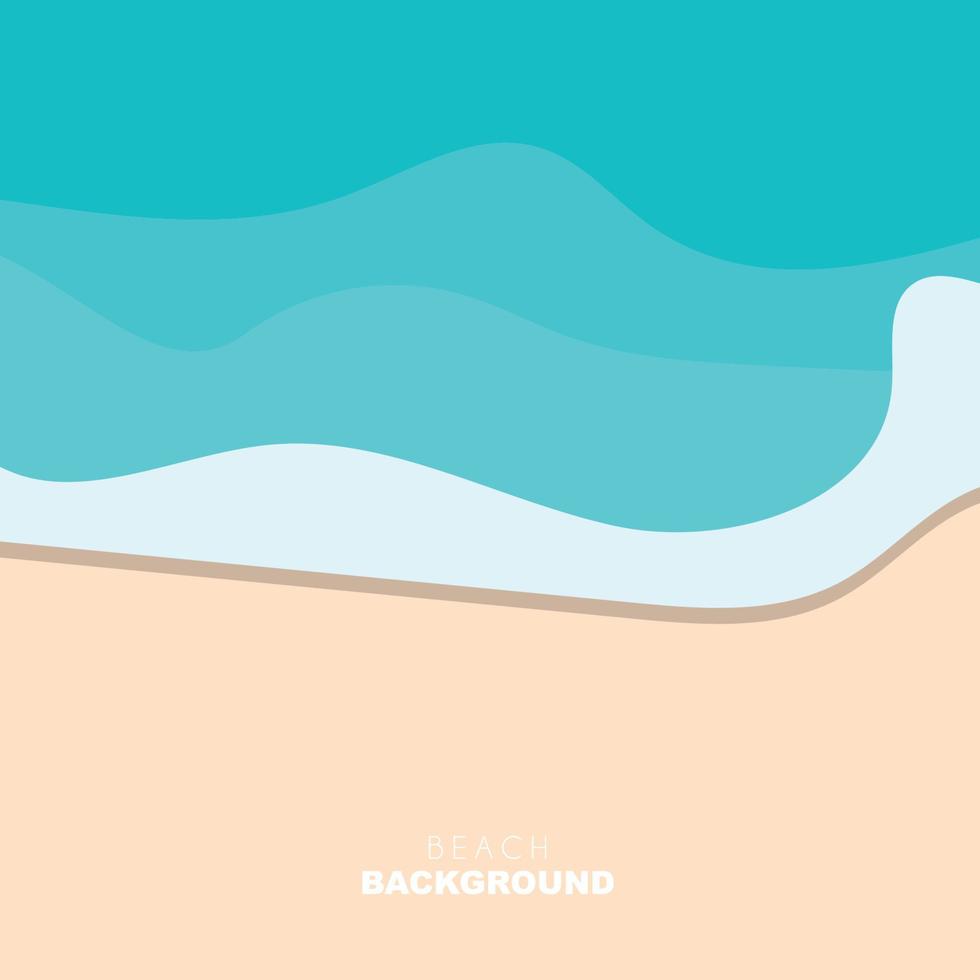 strand achtergrond, strand tafereel ontwerp met zand en oceaan golven, sjabloon icoon vector illustratie