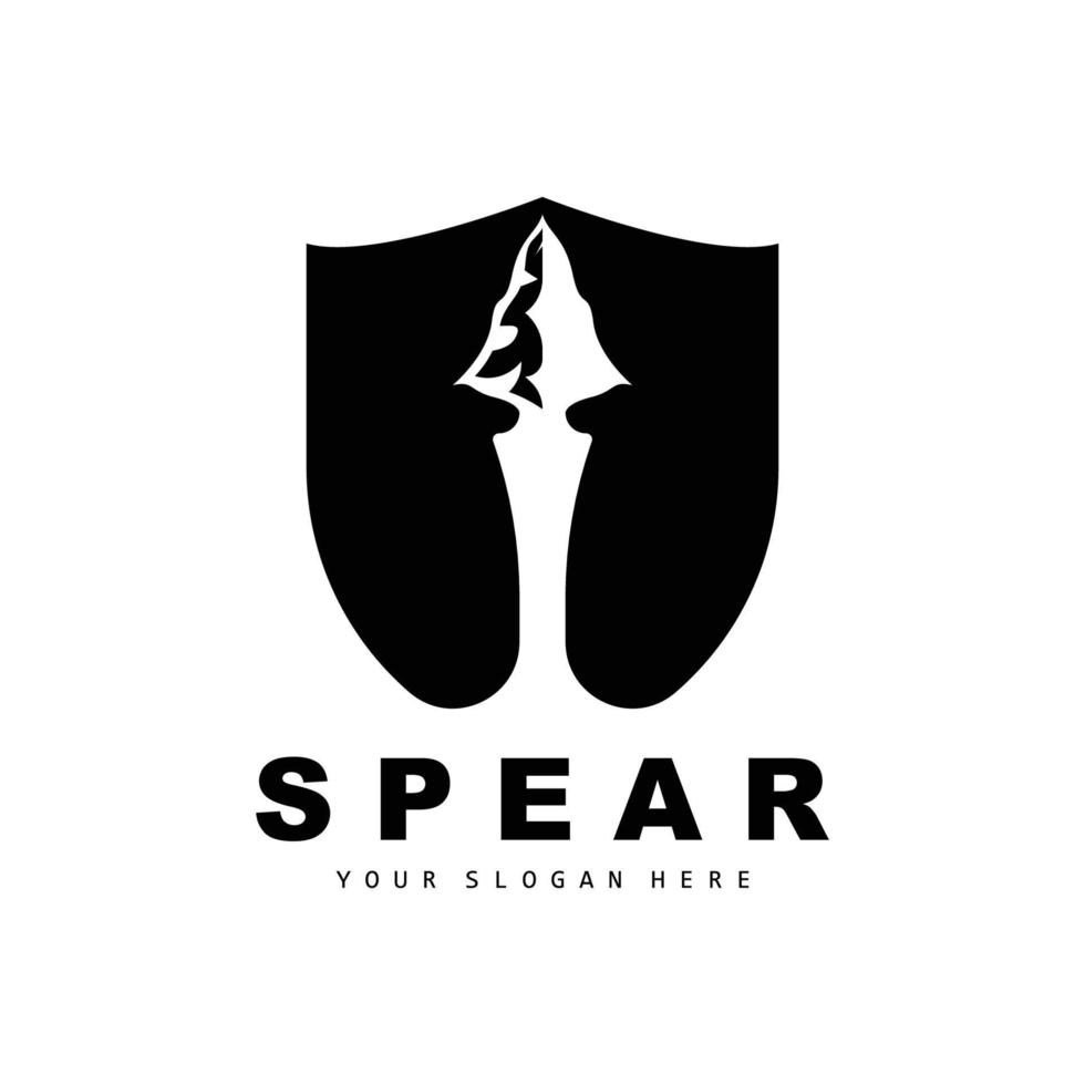 speer logo, jacht- uitrusting ontwerp, pijl oorlog wapen, Product merk vector