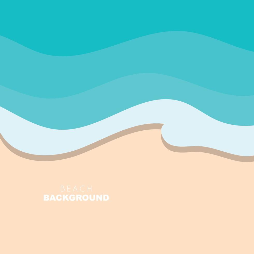 strand achtergrond, strand tafereel ontwerp met zand en oceaan golven, sjabloon icoon vector illustratie