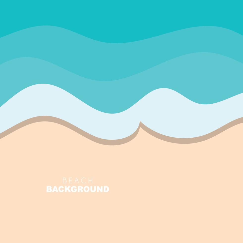 strand achtergrond, strand tafereel ontwerp met zand en oceaan golven, sjabloon icoon vector illustratie