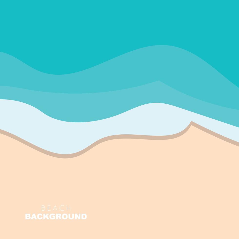 strand achtergrond, strand tafereel ontwerp met zand en oceaan golven, sjabloon icoon vector illustratie