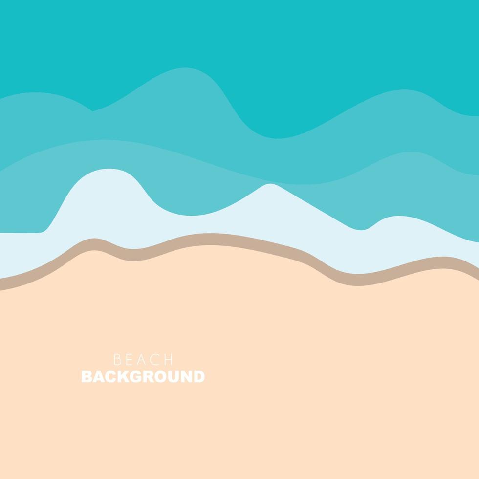 strand achtergrond, strand tafereel ontwerp met zand en oceaan golven, sjabloon icoon vector illustratie