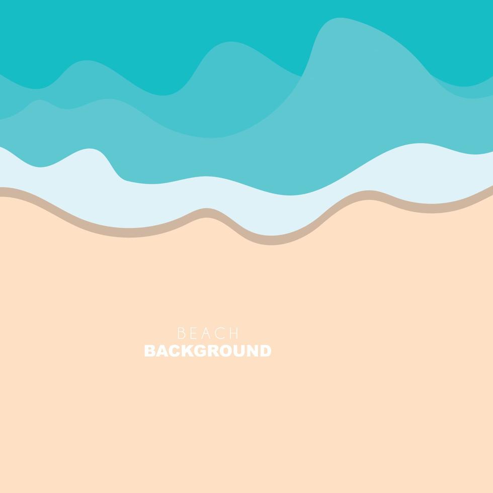 strand achtergrond, strand tafereel ontwerp met zand en oceaan golven, sjabloon icoon vector illustratie