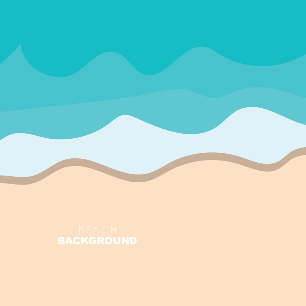 strand achtergrond, strand tafereel ontwerp met zand en oceaan golven, sjabloon icoon vector illustratie