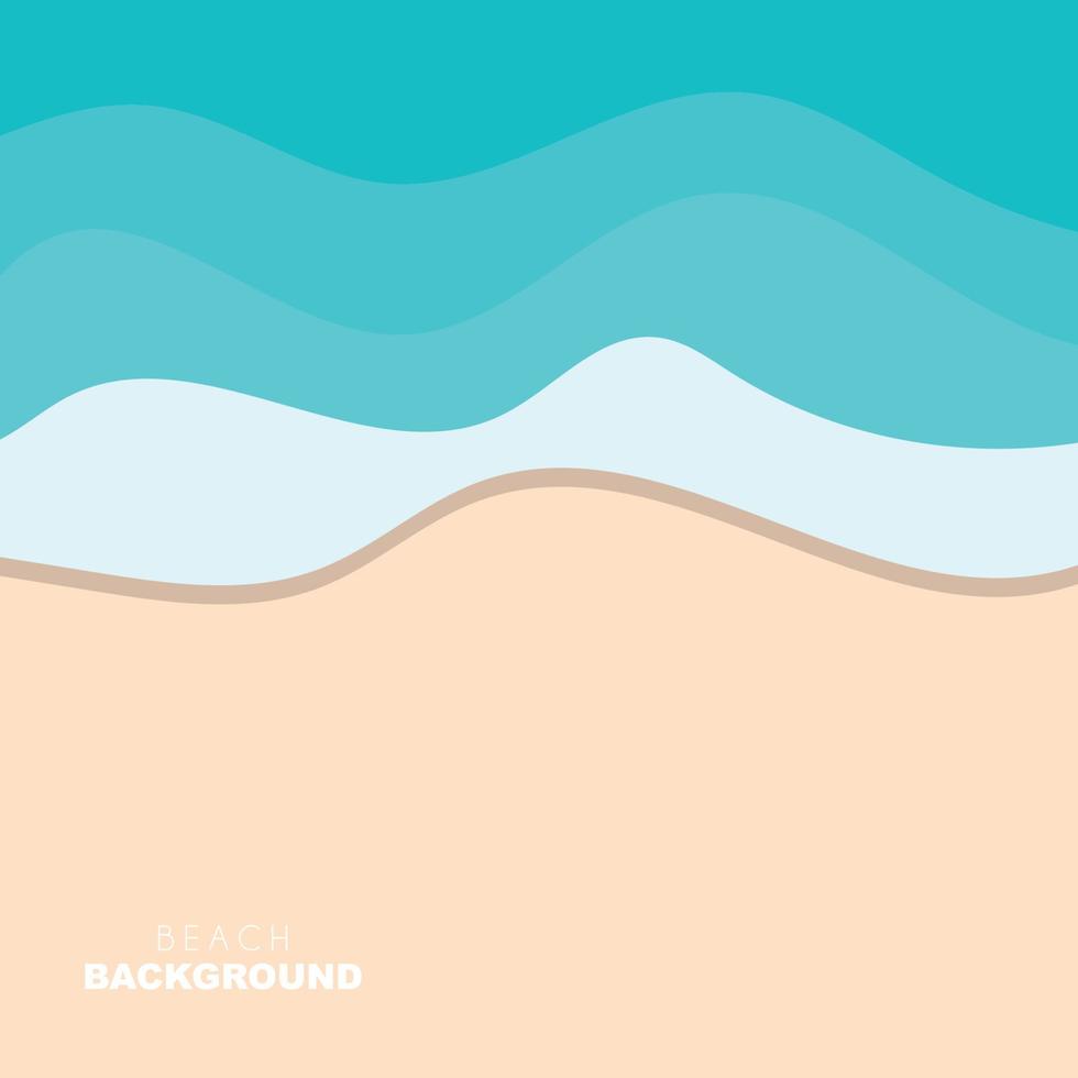 strand achtergrond, strand tafereel ontwerp met zand en oceaan golven, sjabloon icoon vector illustratie