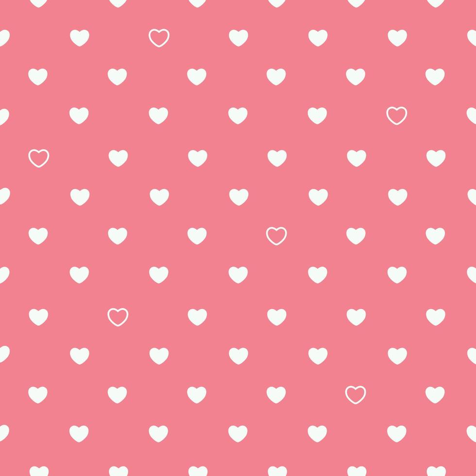romantisch patroon. wit weinig harten Aan een roze achtergrond. schattig naadloos achtergrond. Valentijnsdag dag. vector