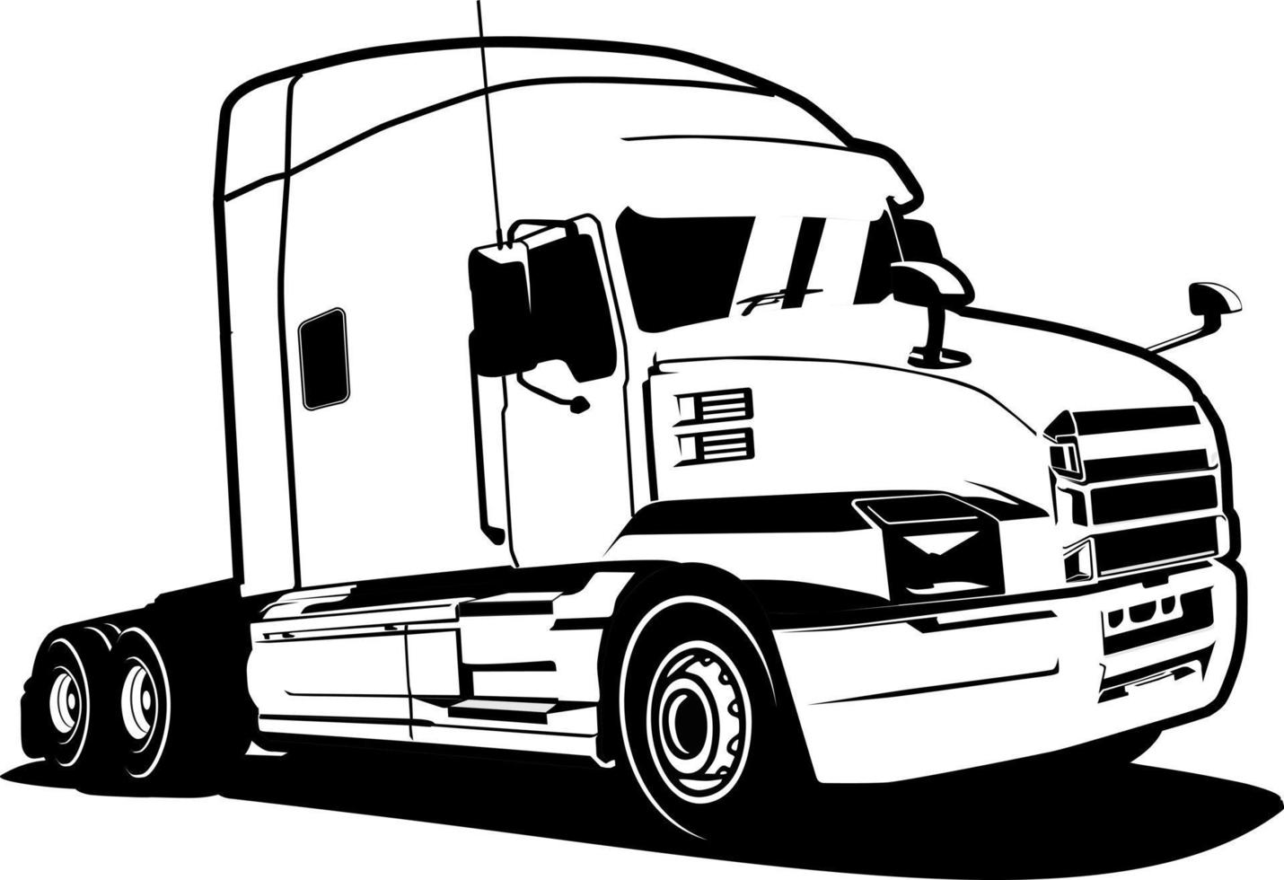semi vrachtwagen logo ontwerp vector