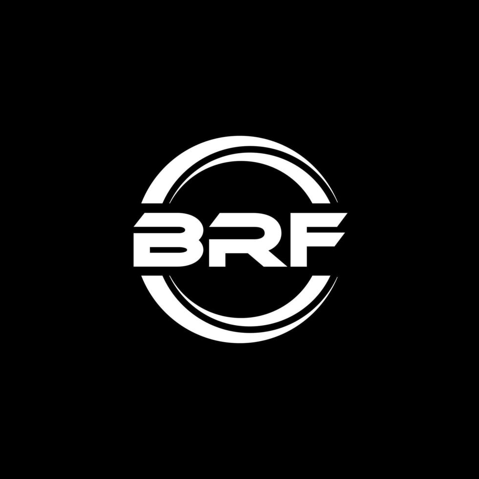 brf brief logo ontwerp in illustratie. vector logo, schoonschrift ontwerpen voor logo, poster, uitnodiging, enz.