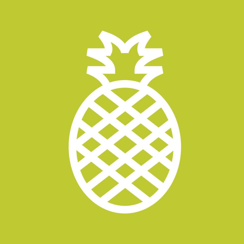 ananas lijn kleur achtergrond icoon vector