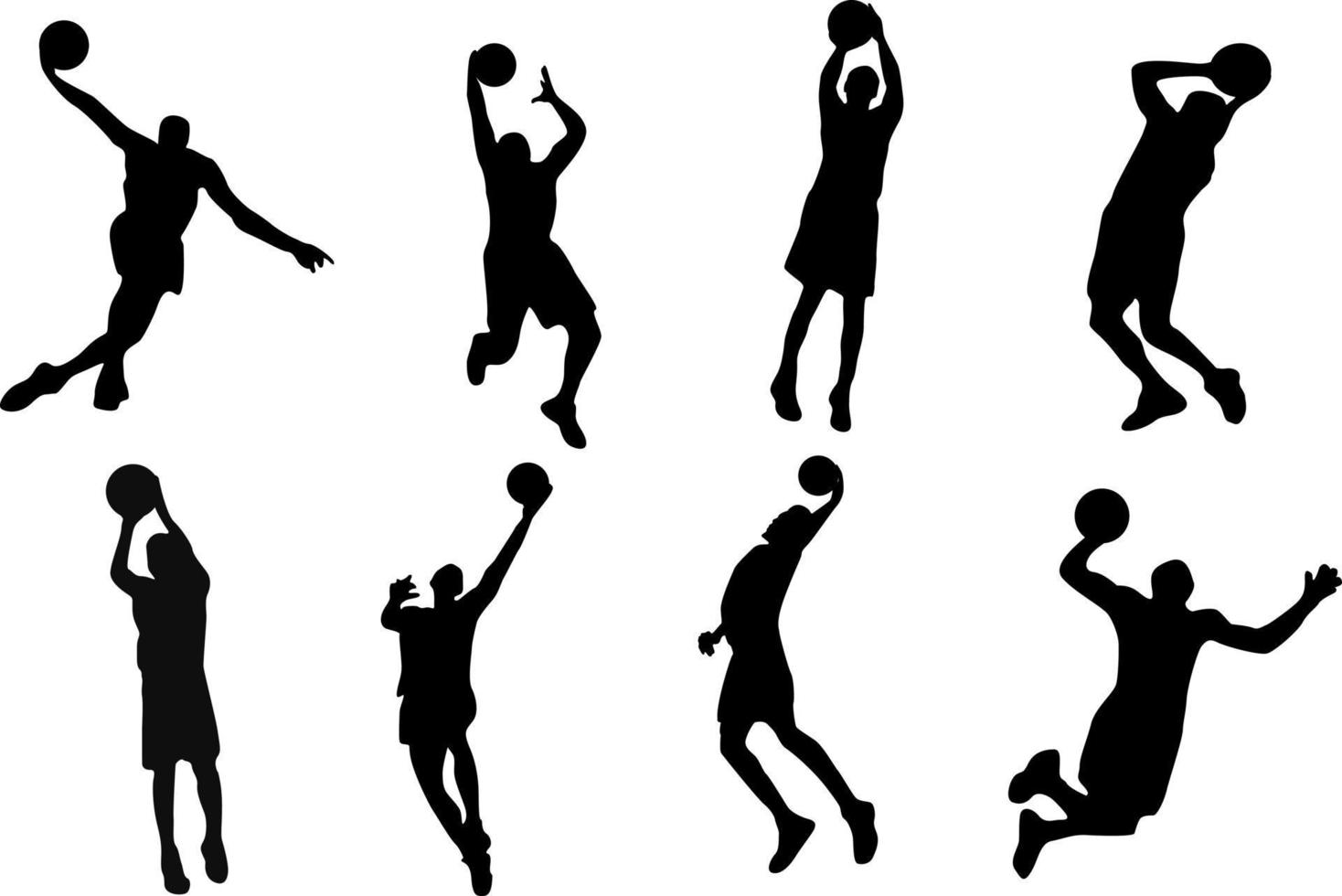 basketbal silhoutte vector